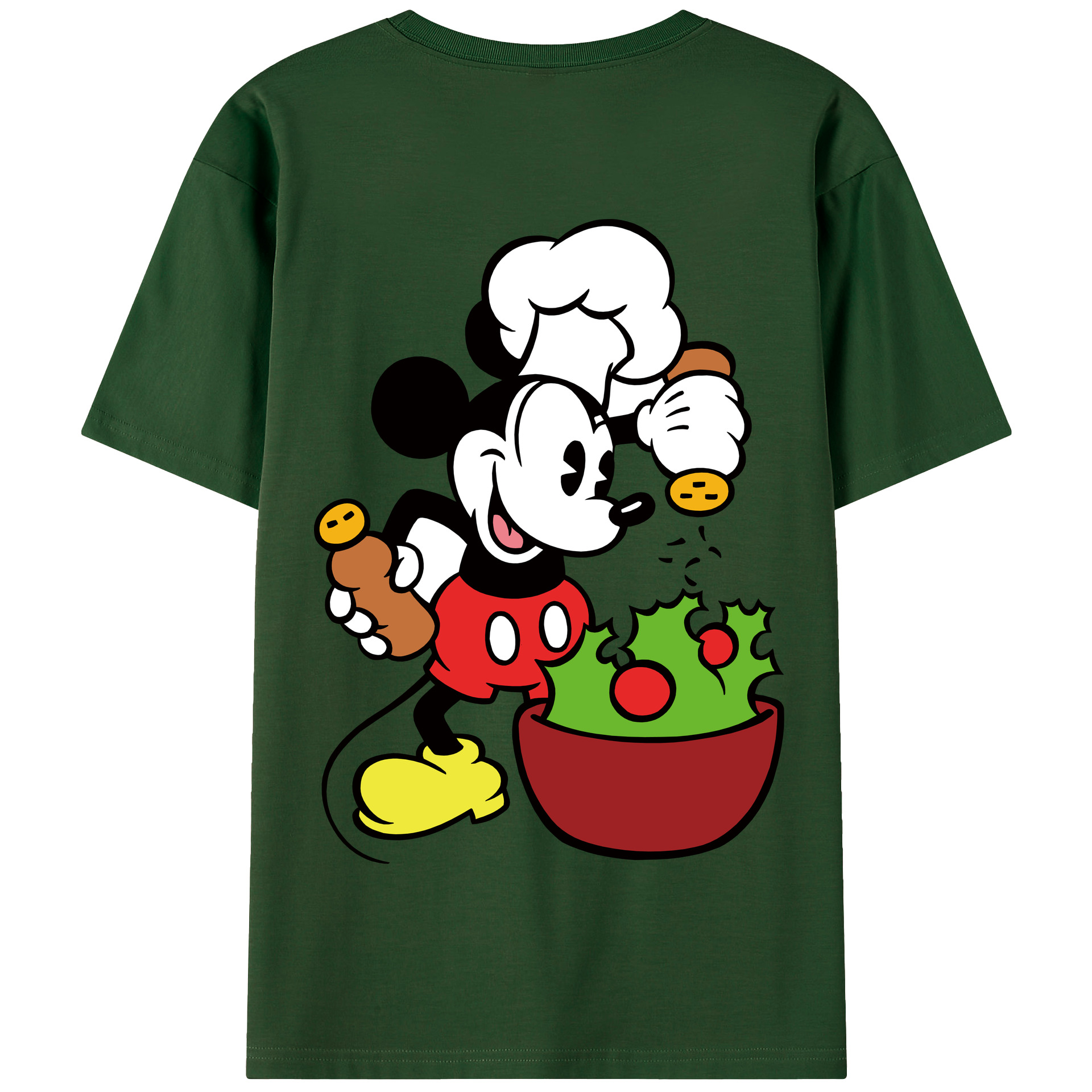（画像用） ミッキーマウス Mickey Mouse 綿100％半袖Tシャツ（背面プリント）